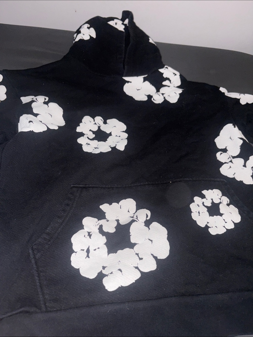 Denim Tears Black Top with White Logo Label